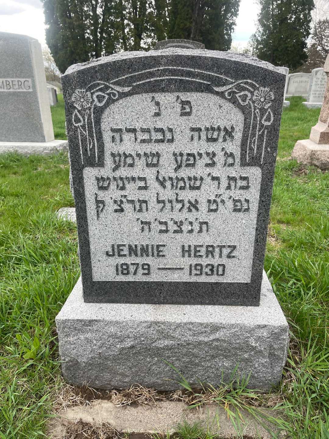 Jennie Hertz's grave. Photo 1