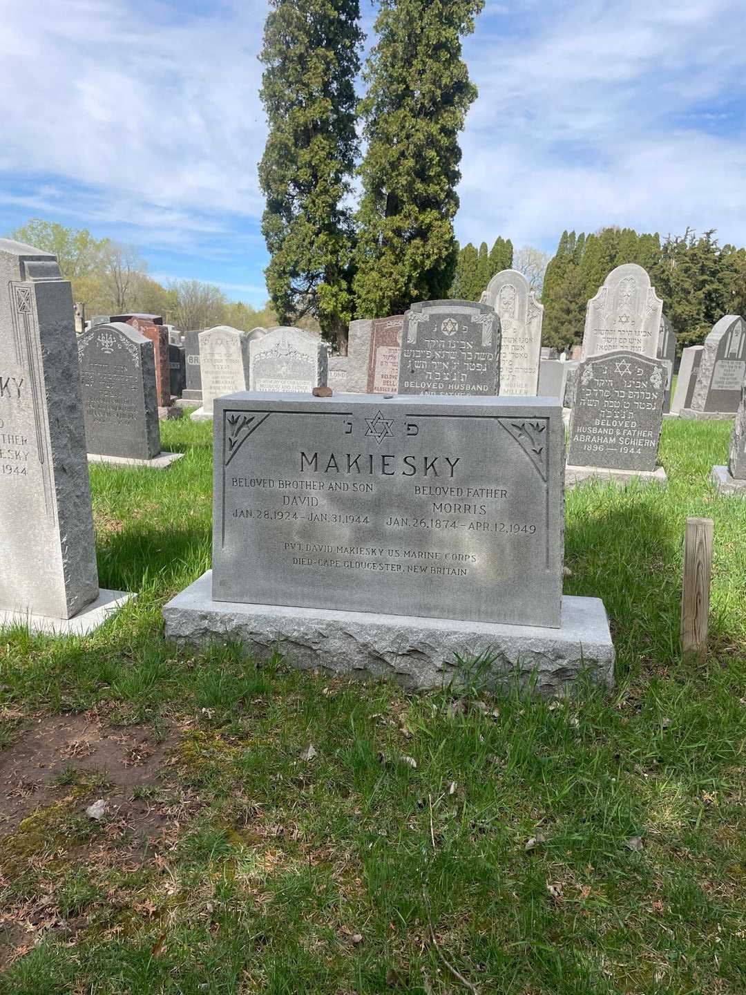 Morris Makiesky's grave. Photo 2