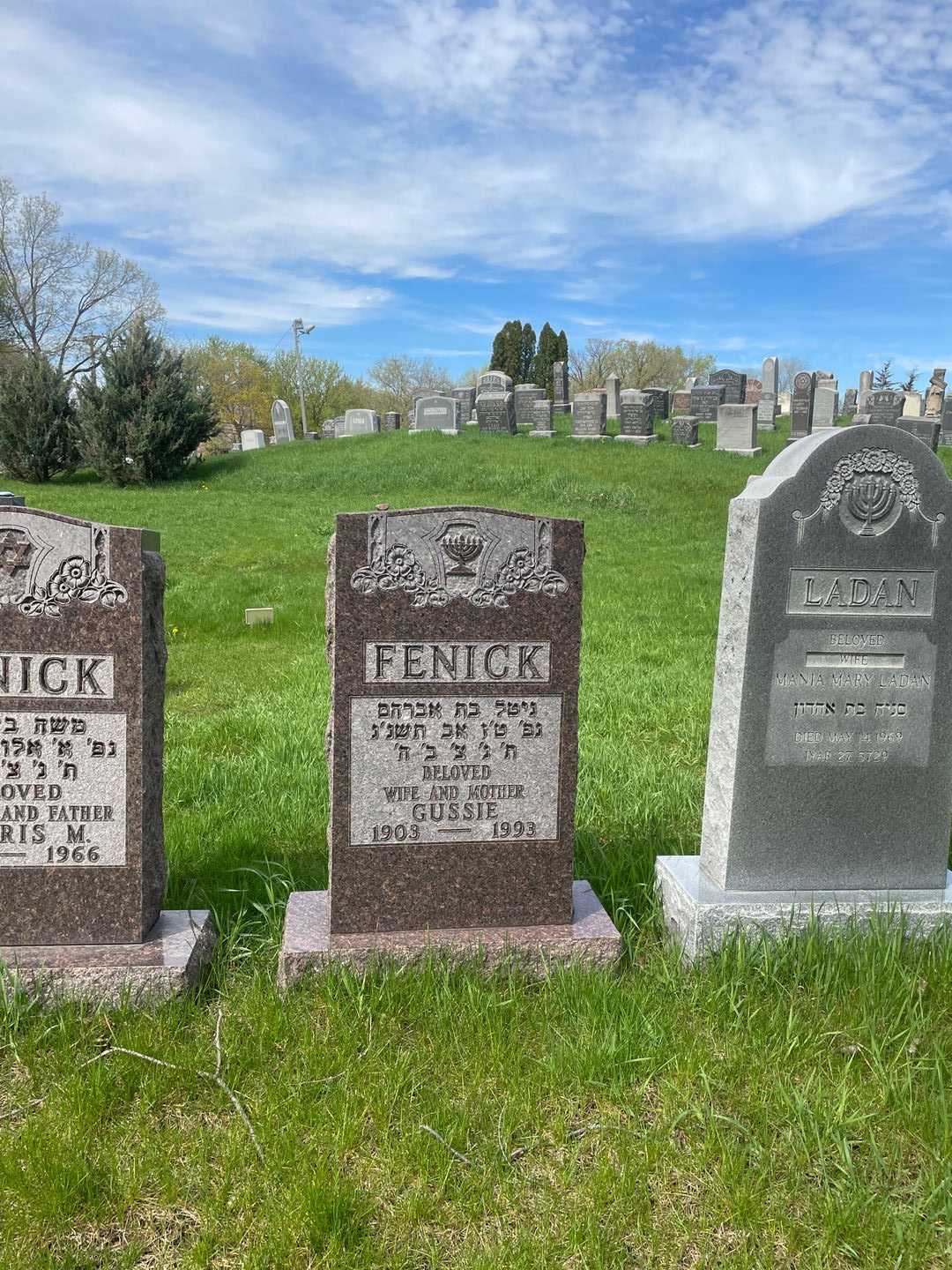 Gussie Fenick's grave. Photo 2