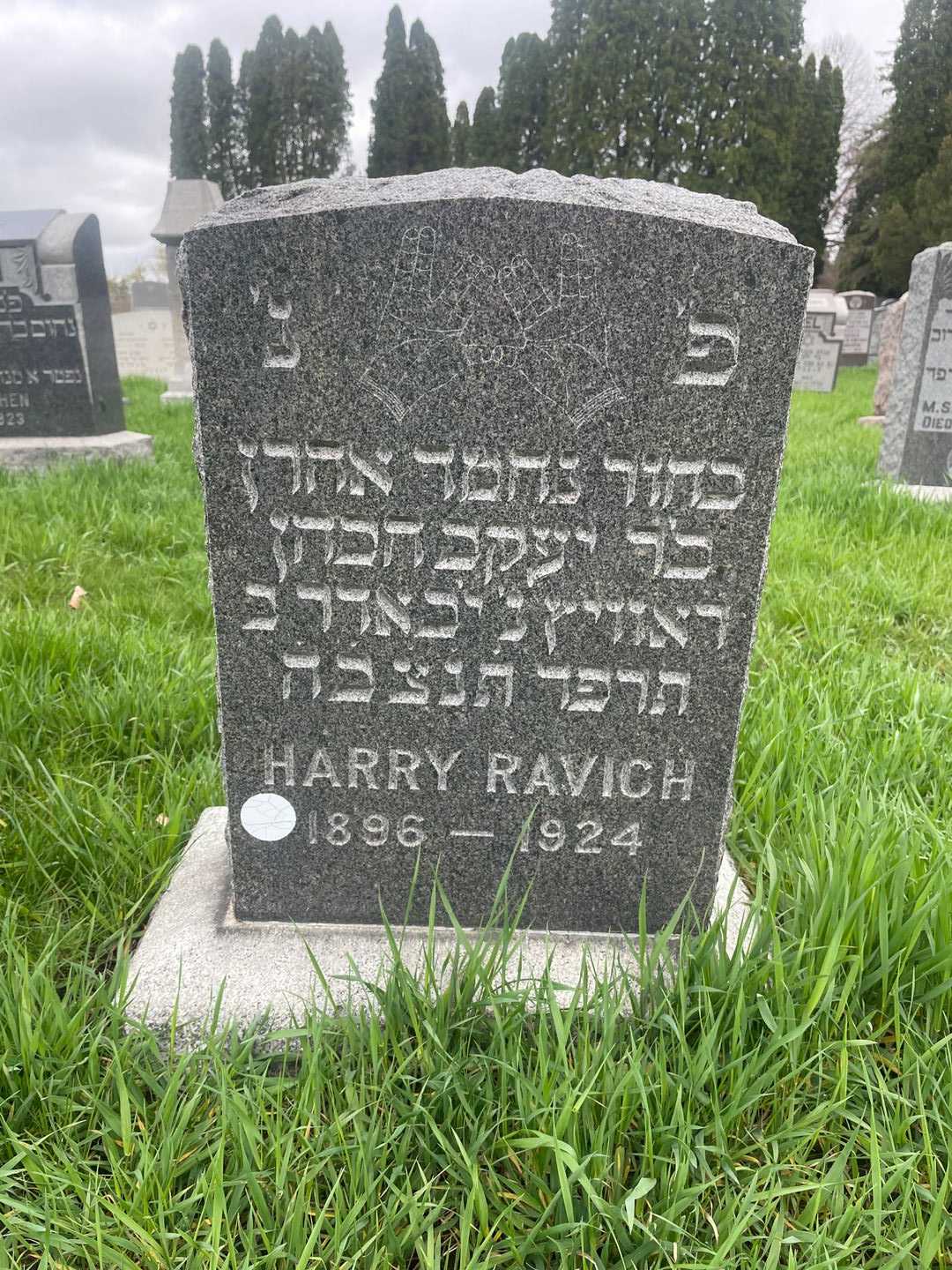 Harry Ravich's grave. Photo 1