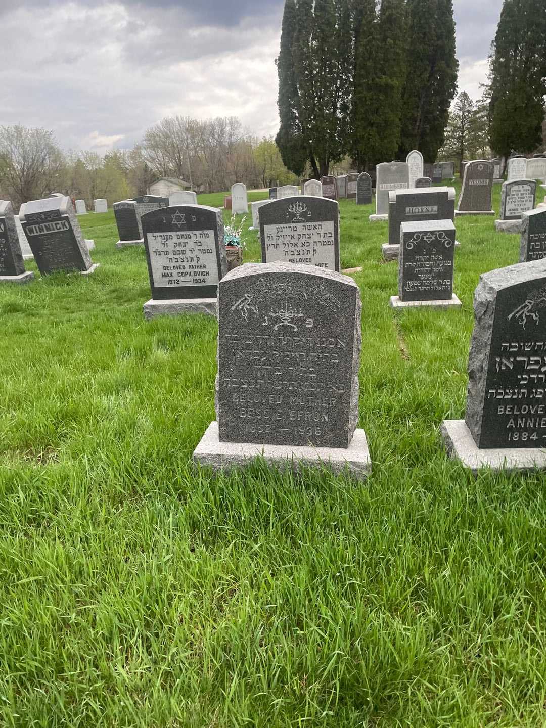 Bessie Efron's grave. Photo 2