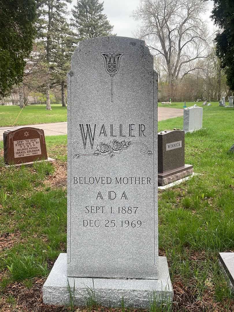 Ada Waller's grave. Photo 1