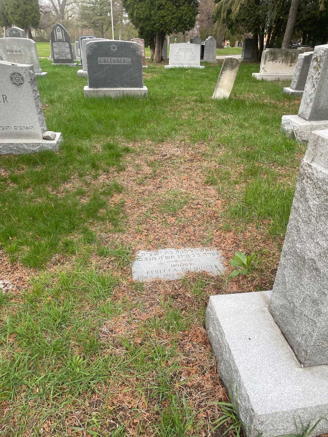 Rebecca Baldinger's grave. Photo 2