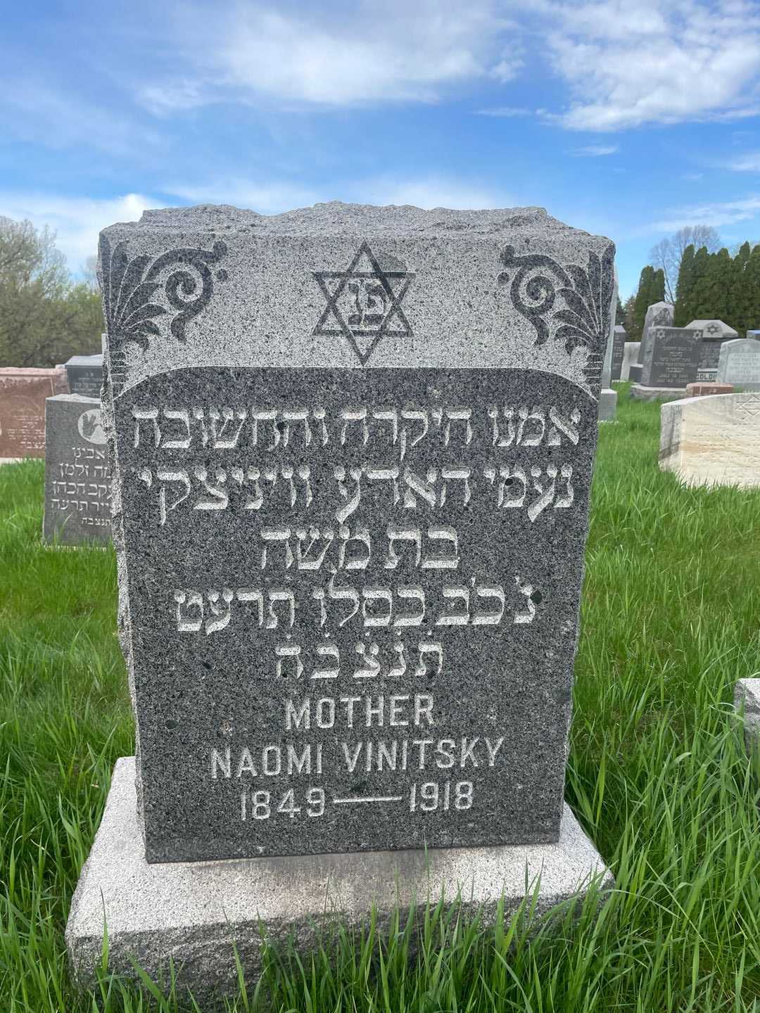 Naomi Vinitsky's grave. Photo 1